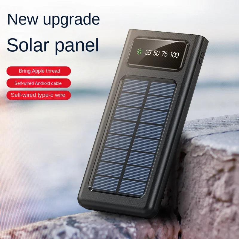 Kingmox™ - Batería Portatil Solar 20,000 MAh 4 EN 1