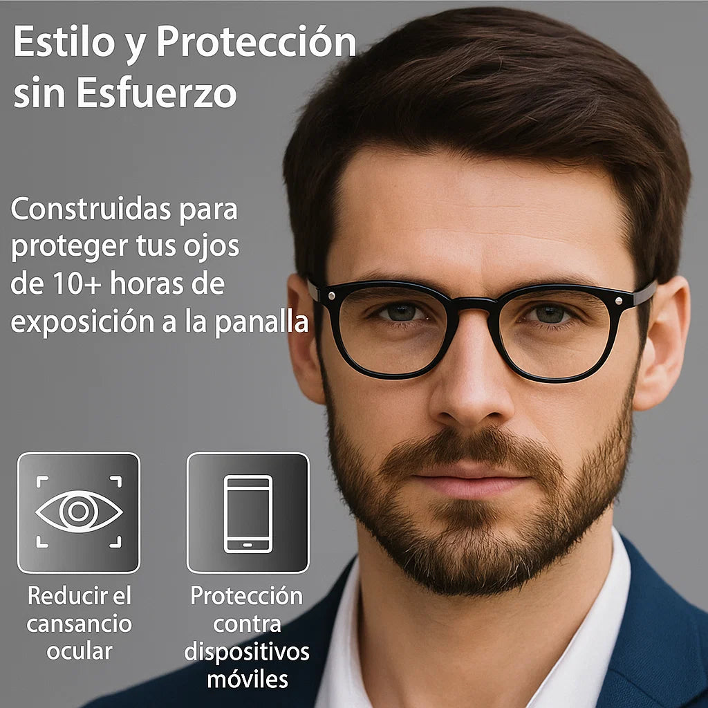 OptiBlue™ – Gafas filtro luz azul unisex (pack x2) para proteger tus ojos de pantallas, reducir fatiga visual y mejorar el descanso diario