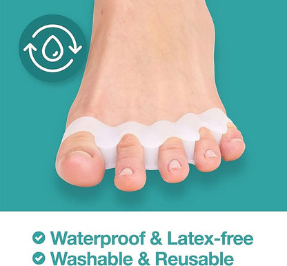SeparaPracti Pro™ – Separador de dedos de silicona premium para el cuidado y alineación de tus pies