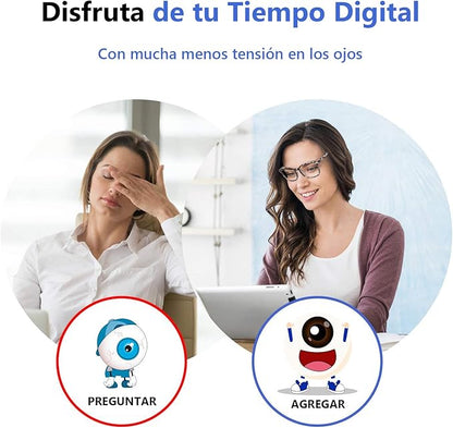 OptiBlue™ – Gafas filtro luz azul unisex (pack x2) para proteger tus ojos de pantallas, reducir fatiga visual y mejorar el descanso diario
