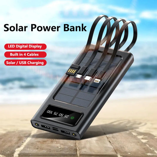 LukaBank™ - Batería Portatil Solar 18,000 MAh 4 EN 1