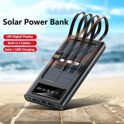 Kingmox™ - Batería Portatil Solar 20,000 MAh 4 EN 1