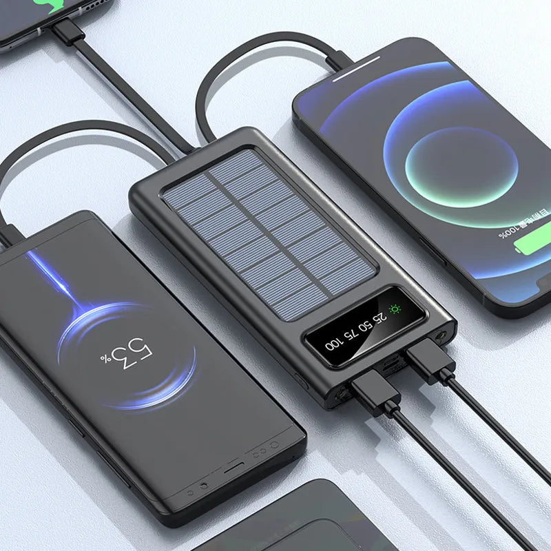Kingmox™ - Batería Portatil Solar 20,000 MAh 4 EN 1