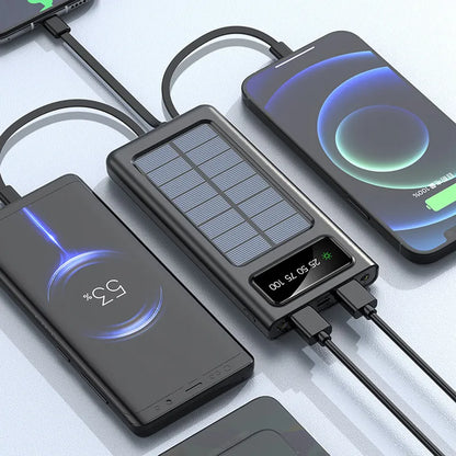 Kingmox™ - Batería Portatil Solar 20,000 MAh 4 EN 1