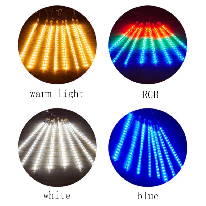 🌟 Luces LED Meteorito con Panel Solar | Envío Gratis