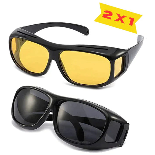 Kit de Gafas de Conducción Nocturna 2x1 - SafeDrive™