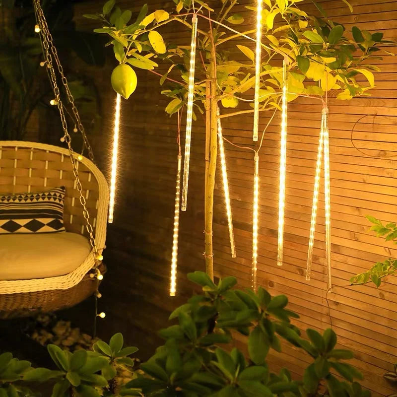 🌟 Luces LED Meteorito con Panel Solar | Envío Gratis