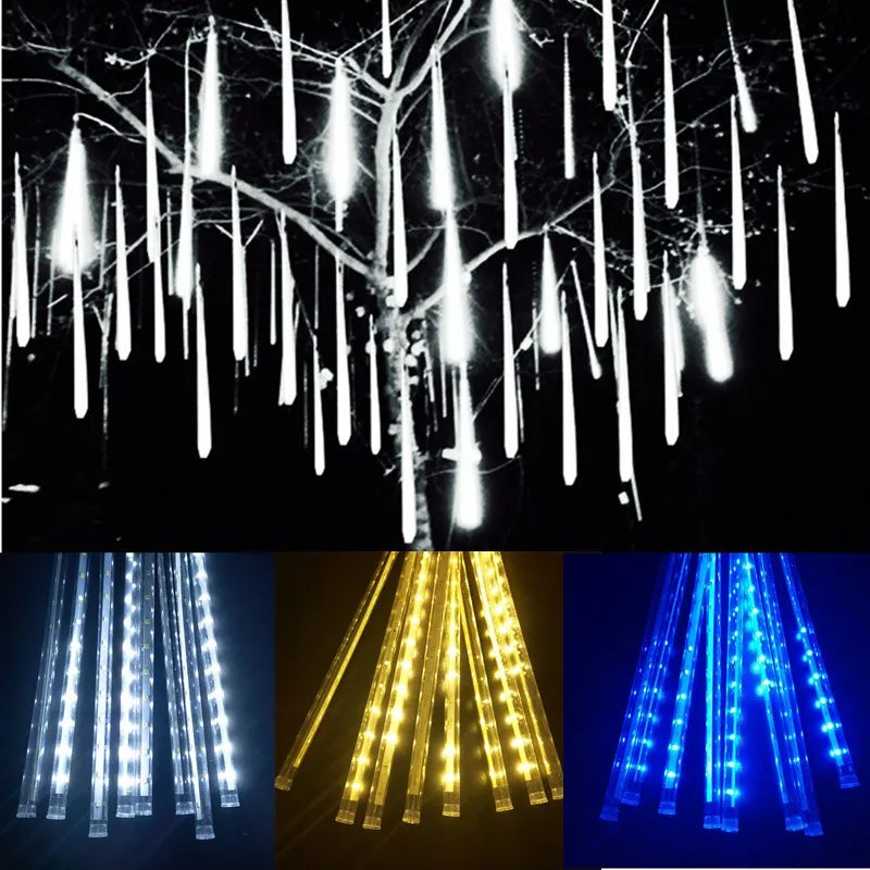 🌟 Luces LED Meteorito con Panel Solar | Envío Gratis