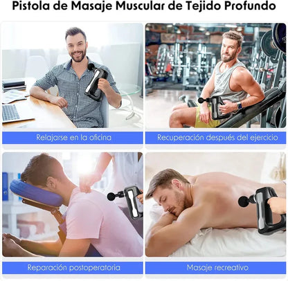 Masajeador Profesional Triangular de Alta Gama: 32 Velocidades y 8 Cabezales para el Mejor Alivio