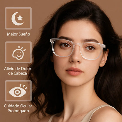OptiBlue™ – Gafas filtro luz azul unisex (pack x2) para proteger tus ojos de pantallas, reducir fatiga visual y mejorar el descanso diario