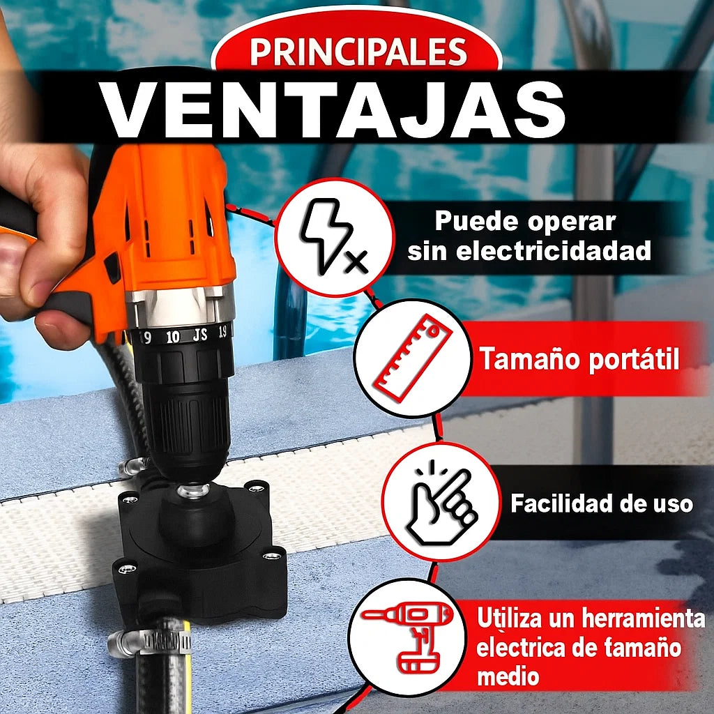 PowerPump™ – Convertidor de Taladro a Bomba de Agua, Gasolina y más