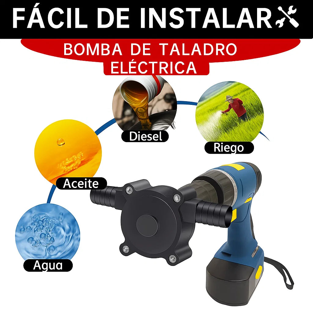 PowerPump™ – Convertidor de Taladro a Bomba de Agua, Gasolina y más