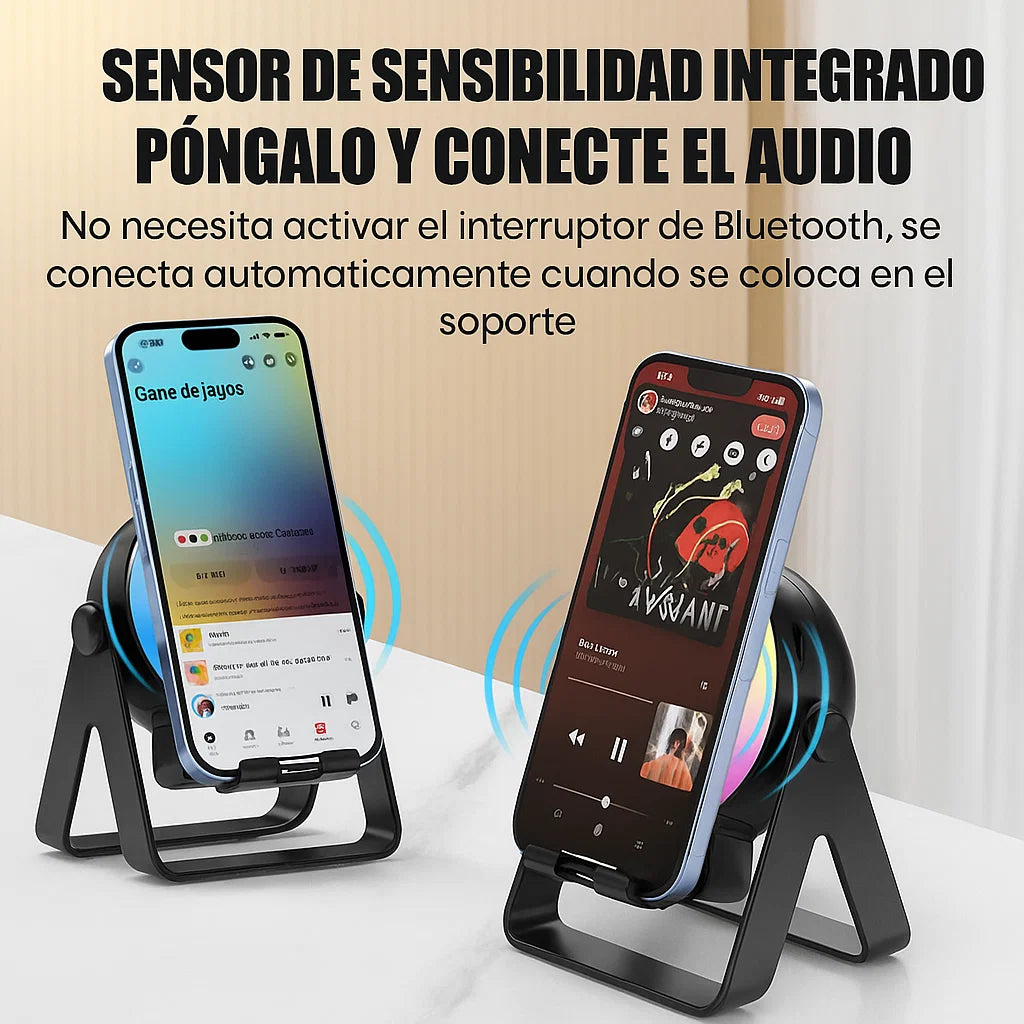EasySound™ – Altavoz sin Bluetooth con base de carga rápida inalámbrico 4 EN 1