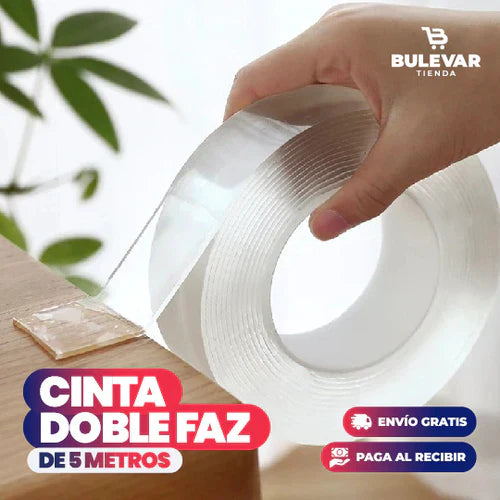 CintaForte™ - Súper Cinta Pegatodo Doble contacto 5 metros