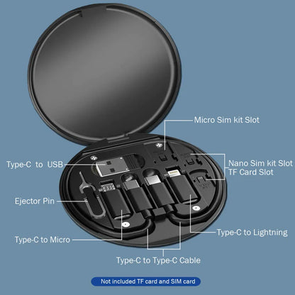 SET DE CABLES 7 EN 1 PARA CELULARES - ⚡CARGA RÁPIDA